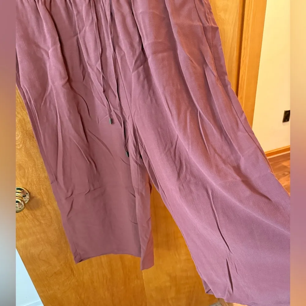 Eileen Fisher Wide Leg Jumpsuit Tencel Viscose Crepe NWT Petite Large MSRP $268 - Image 7