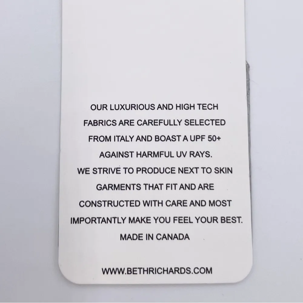 NEW Beth Richards Kim Top Tank Bikini Swim Top Jewel Teal Black Trim Size XS Blue - Image 8