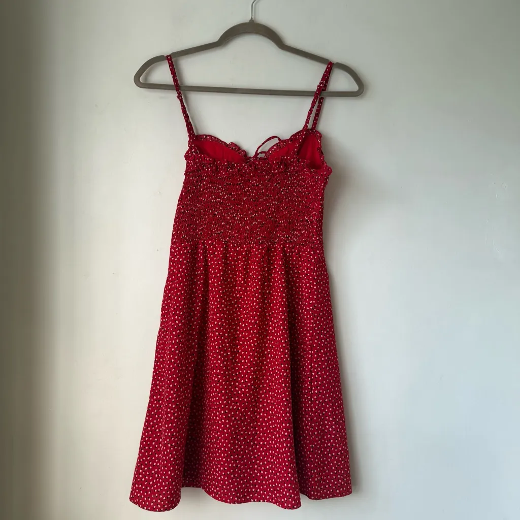 Princess Polly Love Birds Red Patterned Mini Dress 6 - Image 10