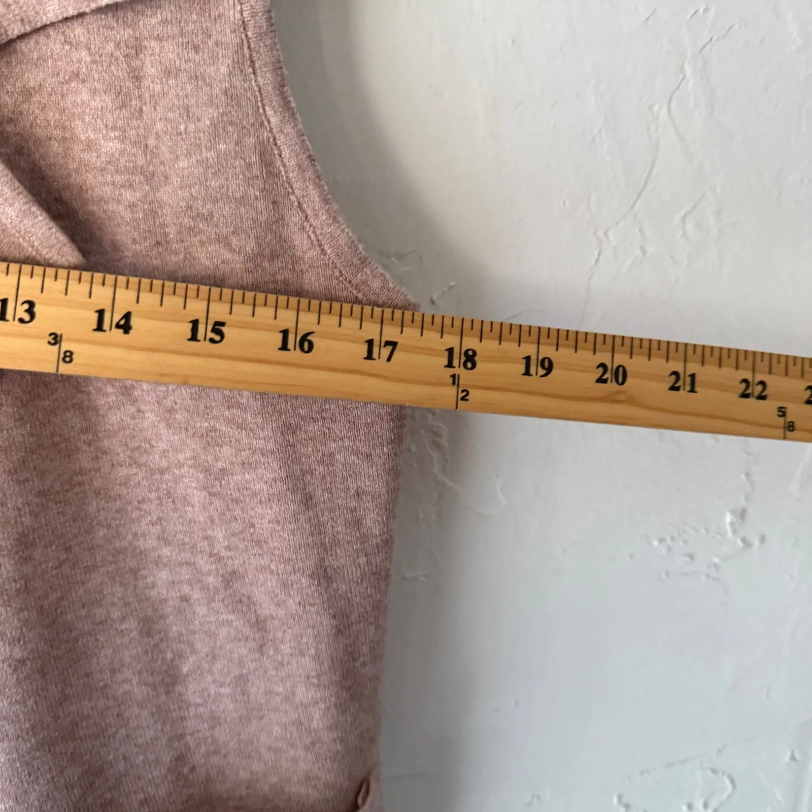 Paulette‎ Gabrielle Pink Brown Knit Drape Front Vest Cardigan OS Cozy Layering Size undefined - Image 7