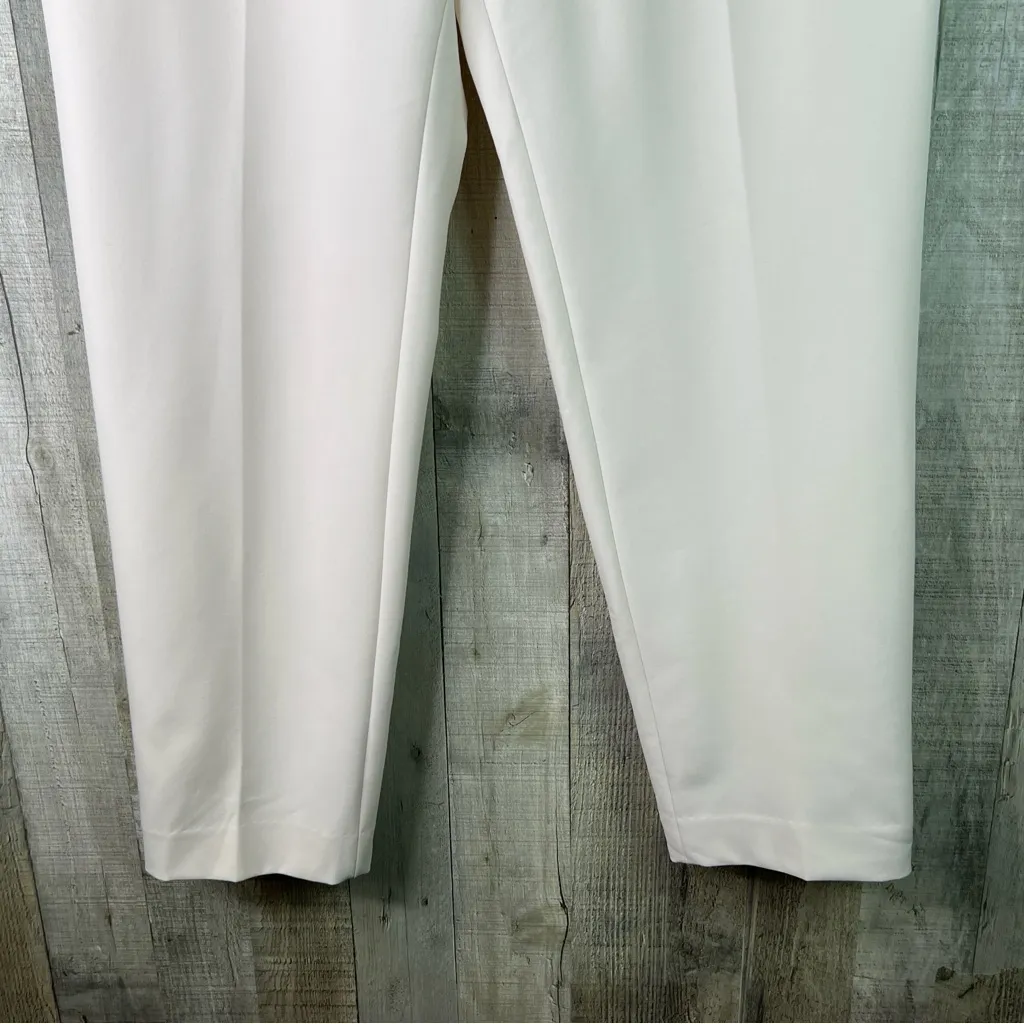 Anne Klein Size 14 Cream Color Dress Pants w/Mock Back Pockets No Front Pockets - Image 4