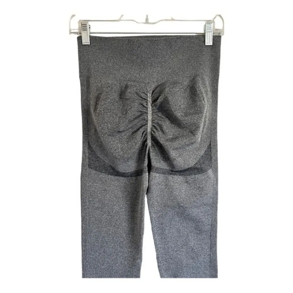 Womens Gray Seamless Butt Lift Tummy Control High Waist Leggings Size L Size L - Image 6