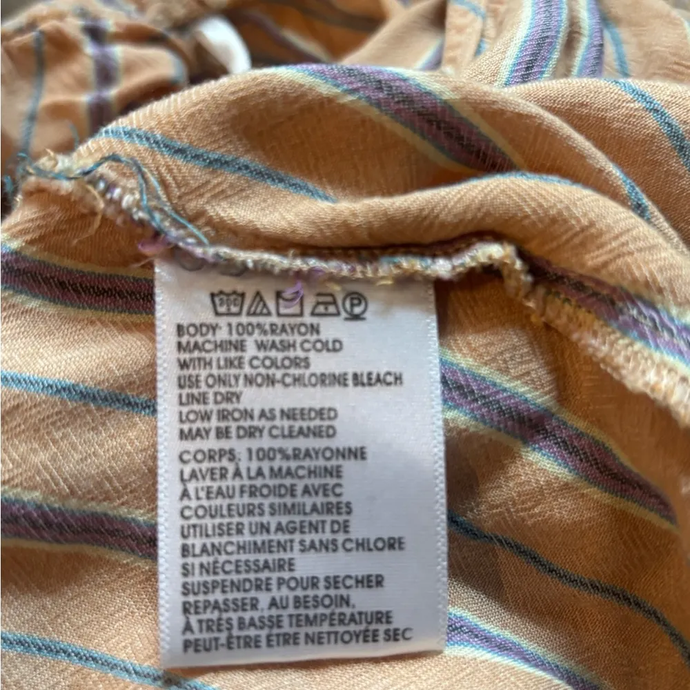 Kimchi Blue Urban Outfitters Womens Orange Striped Off Shoulder Cropped Top - Sm - Image 4