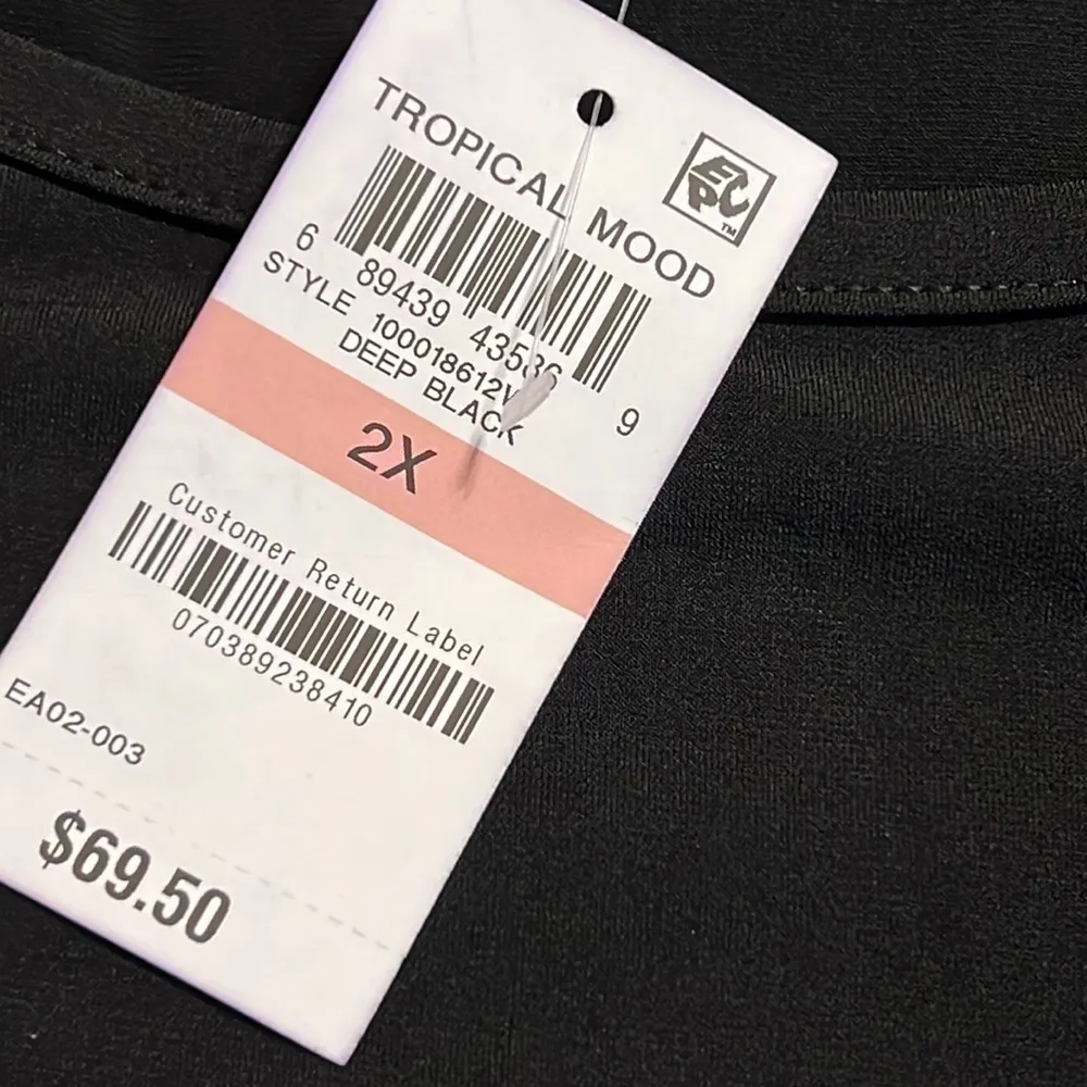 JM COLLECTION WOMAN plus size 2X black cold shoulder dress funeral wedding new - Image 6