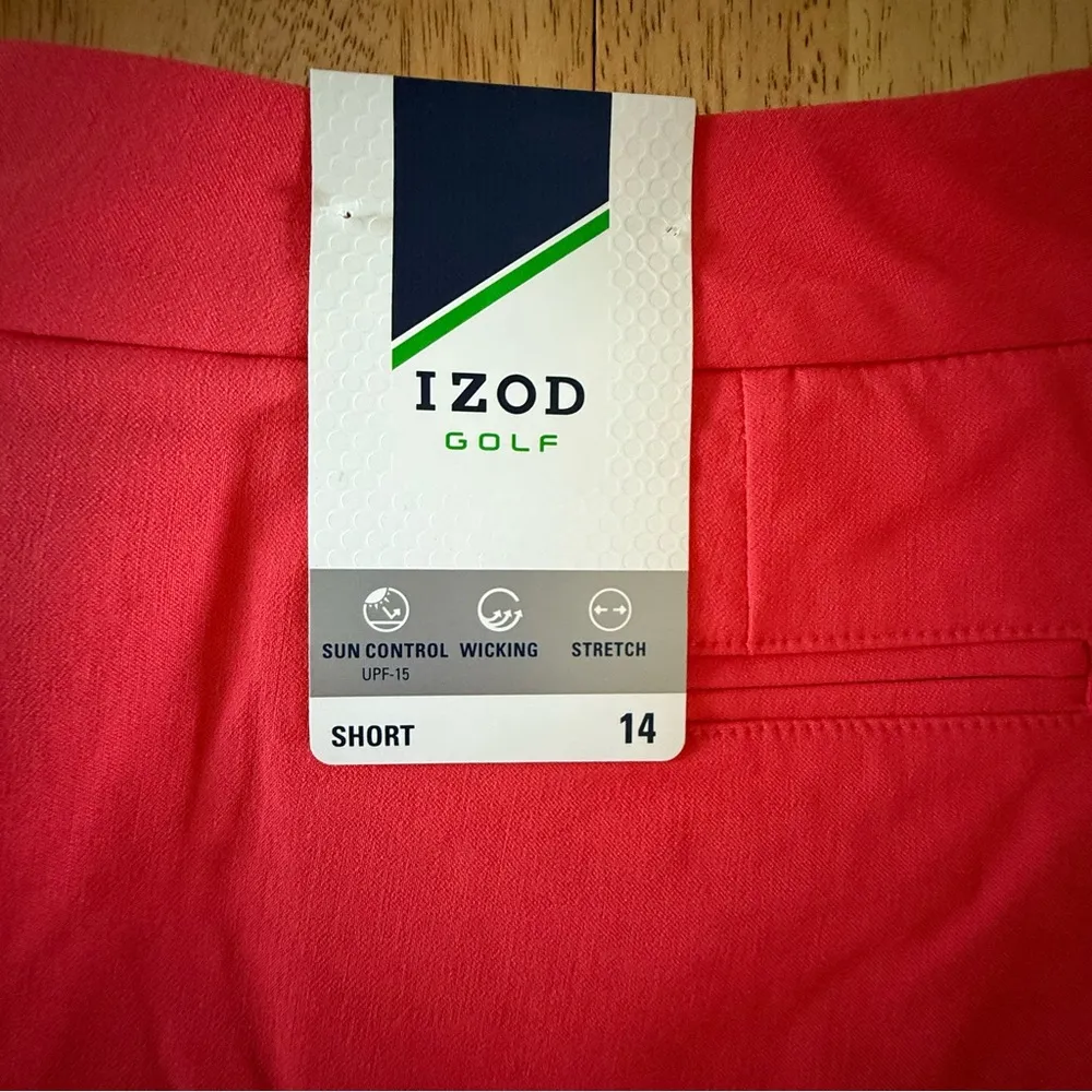 IZOD NEW Golf Shorts 3 set Coral pink purple ladies 14 Gift Ready for Her‎ - Image 2