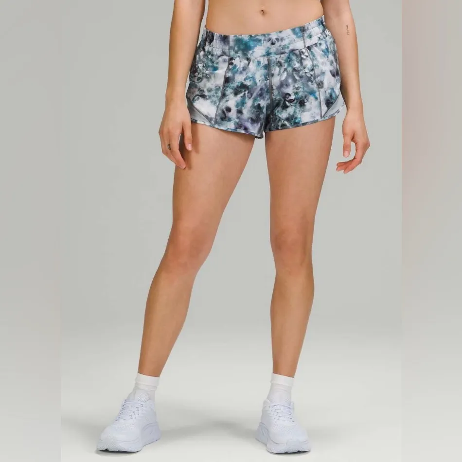 Lululemon Hotty Hot Low Rise 2.5” Shorts Kaleidofloral Multi Color Blue Size 10 - Image 4