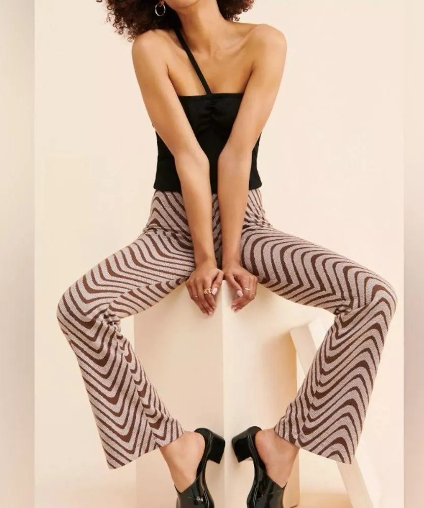 Urban Outfitters Size Extra Small XS Brown Chevron Patterned Pants Women's Teen - Image 13