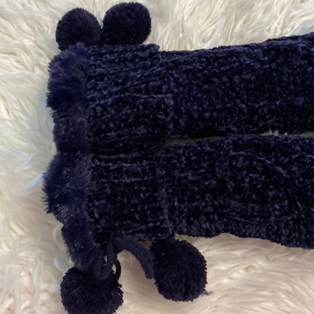 Jane & Bleecker Socks BNWOT navy blue color  length 17” - Image 3