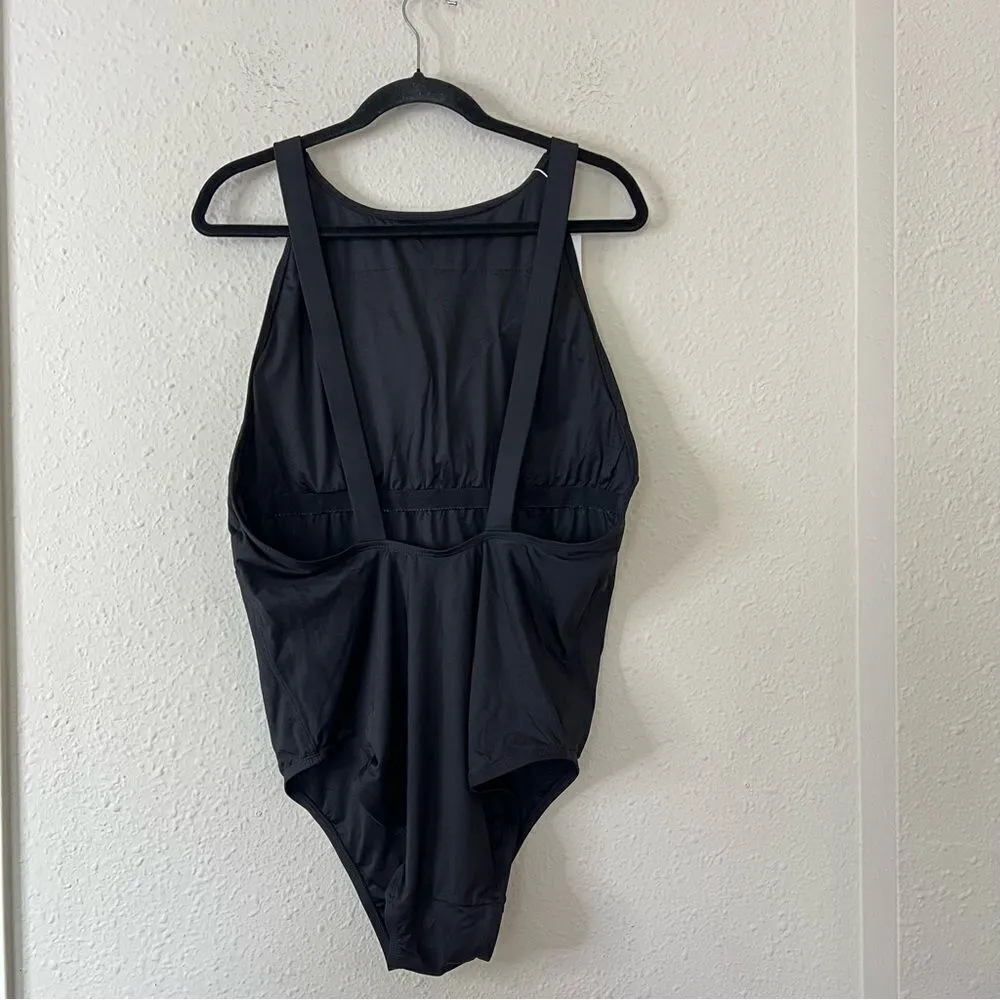 Andie Montauk Black Low Back One Piece Swimsuit NEW Size XXXL High Neck - Image 6