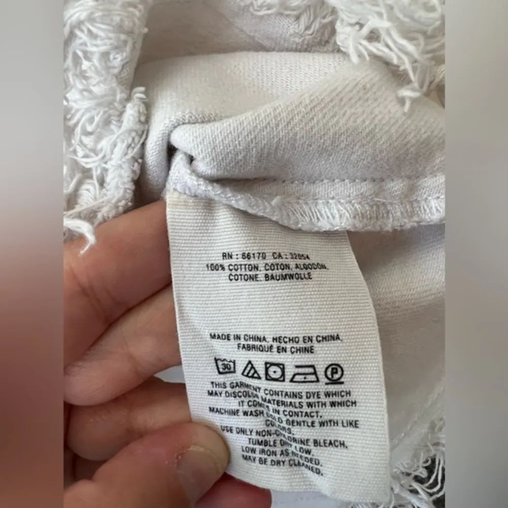 Anthropologie Pilcro & The Letterpress Button White Denim Jean Skirt Sz 0 Petite - Image 15