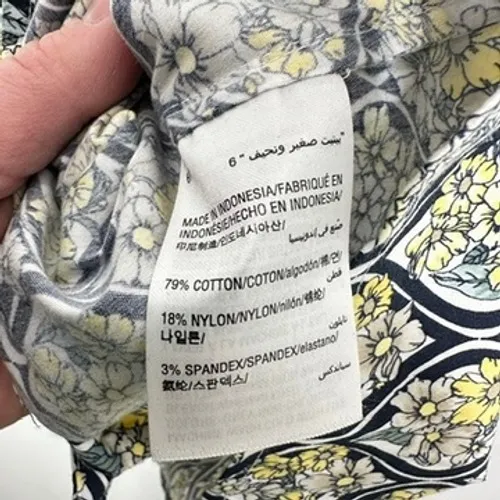 Charter Club Sleeveless Button Down Shirt Geometric Floral Print Women's Size 6P - Image 7