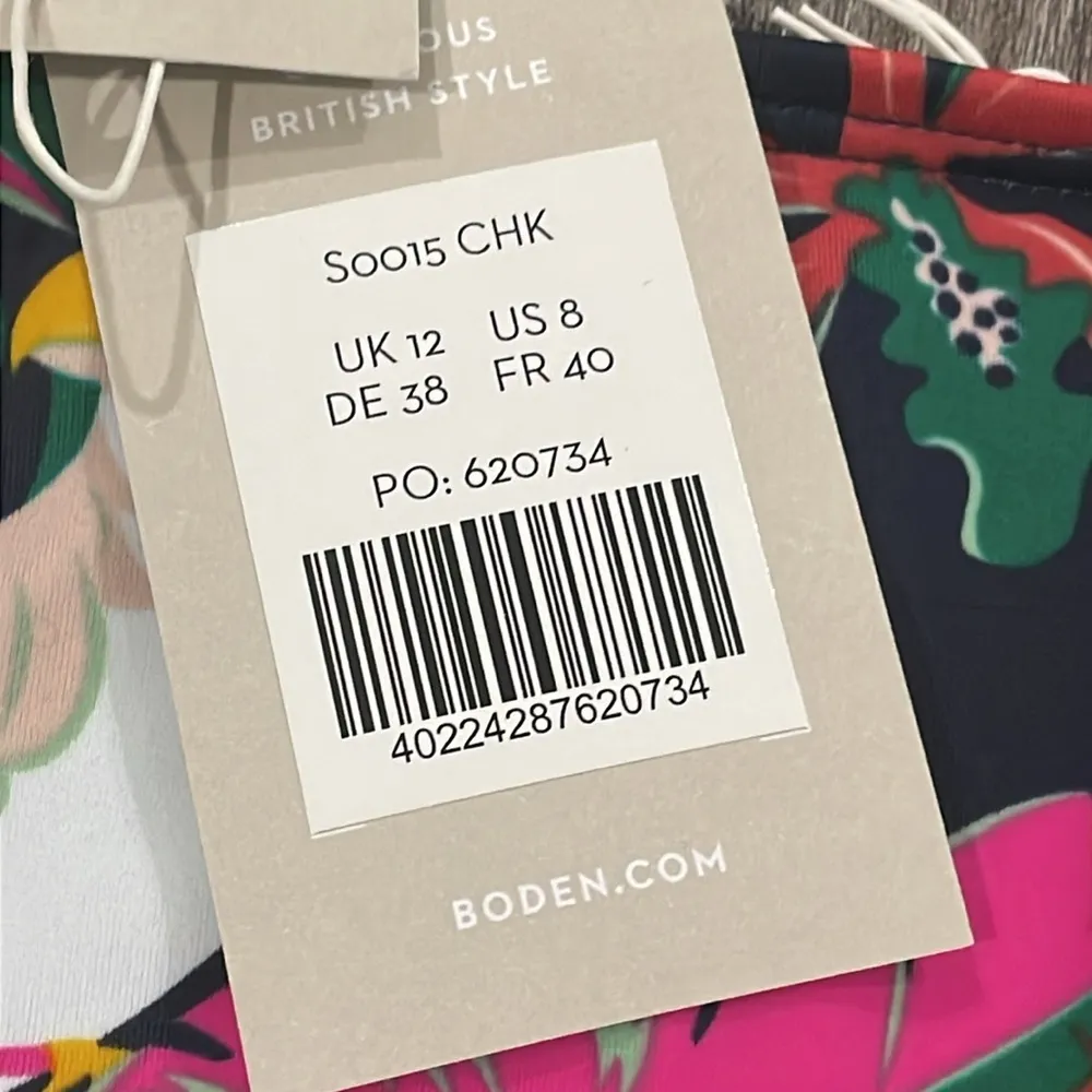 Boden Parakeet Palm NWT Swim Bikini Bottom Size 8 Blue - Image 8