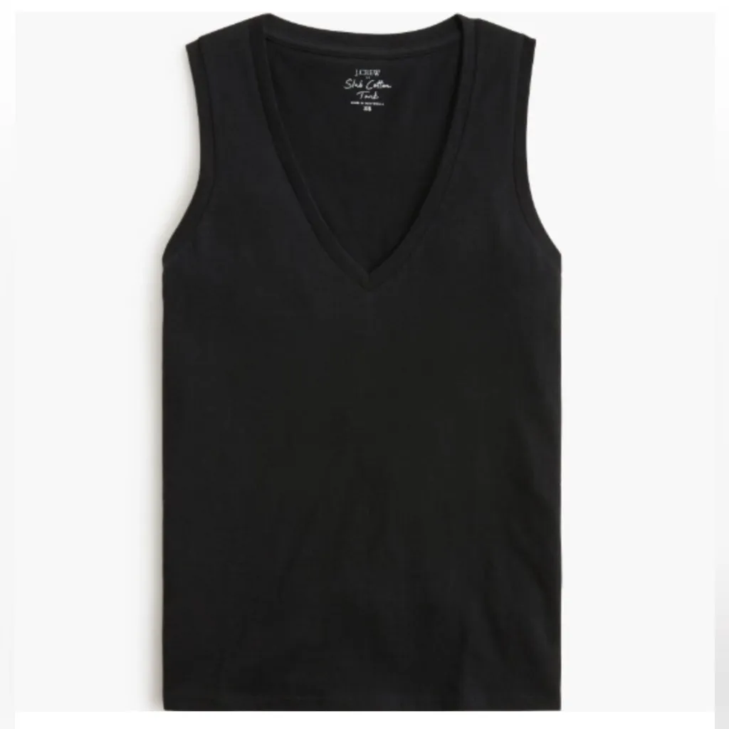 NWT J. Crew cotton slub tank Sz XS. Small Hole from sensor in back. - Image 2