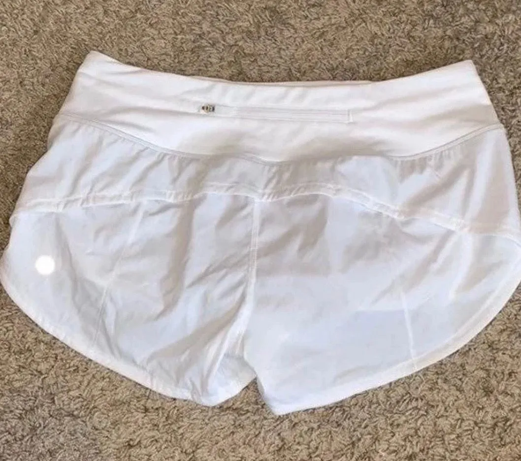 Lululemon White Speed Shorts - Image 2