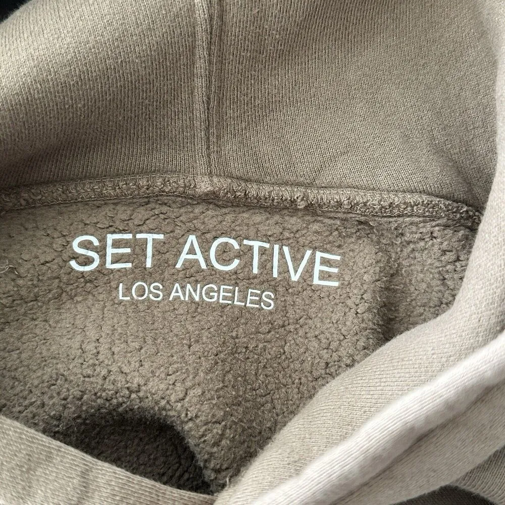 Set Active Los Angeles Penny Small brown oversized hoodie cotton sweatshirt - Image 3