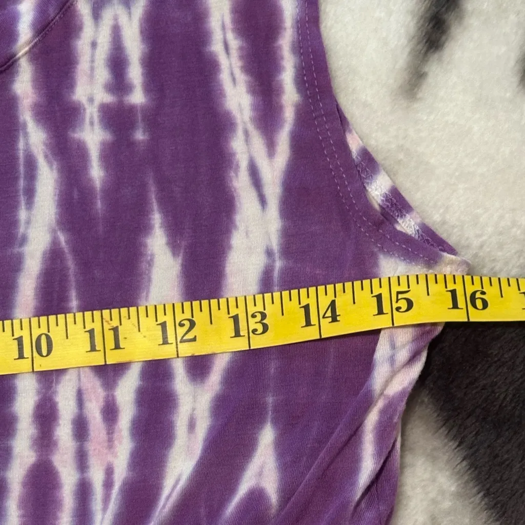 Purple Tie Dye Maxi Dress Side Cut-Outs - Boho Sleeveless BAKED x by SFS Size L - Image 9