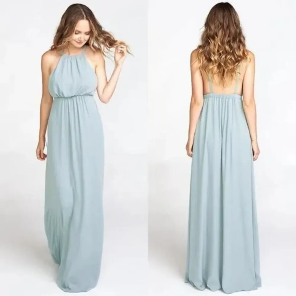 Show Me Your Mumu Amanda Maxi Bridesmaid Dress in Silver Sage Crisp Size XXL NWT - Image 3