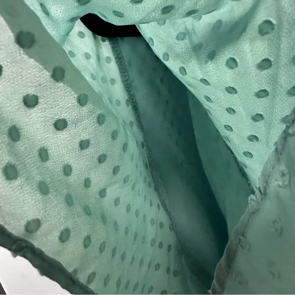 EVRI Sage Green V Neck Swiss Dot Button Up Short Cap Sleeve Blouse Womens 1X - Image 11