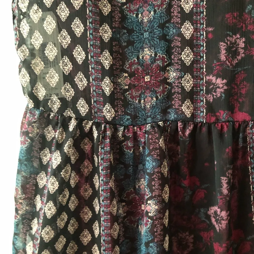 NO BOUNDARIES Womens Sheer Coverup With Velour Cami Size 21 Juniors - Image 6