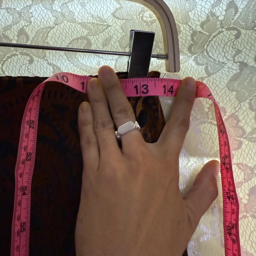 ASOS Brown navy Velvet burnout Paisley stretch Maxi Skirt Sz 4 small like new - Image 10