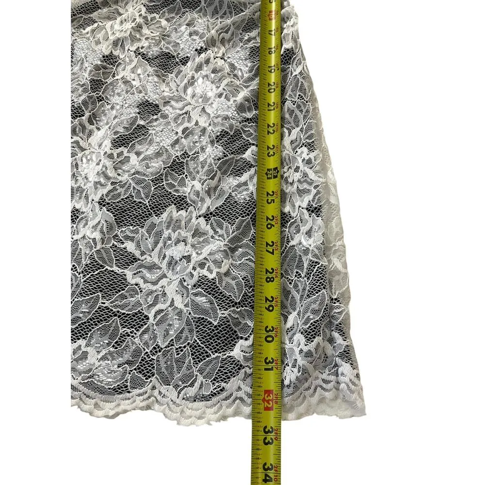 Zara White, Black Lace Bodycon Mini Dress Women Size Large NWT | 57-35 - Image 6