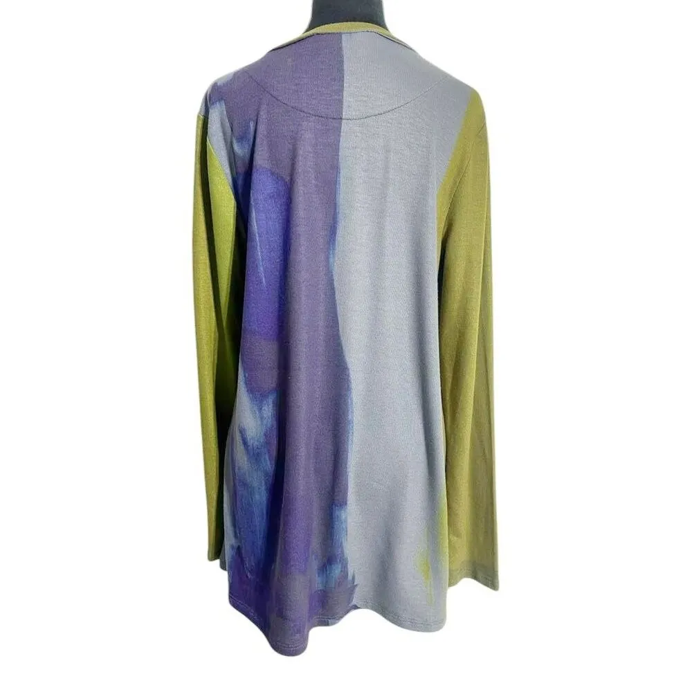 Claire Desjardins Size Medium Top Blouse Long Sleeve Shirt Art Wear Abstract - Image 4