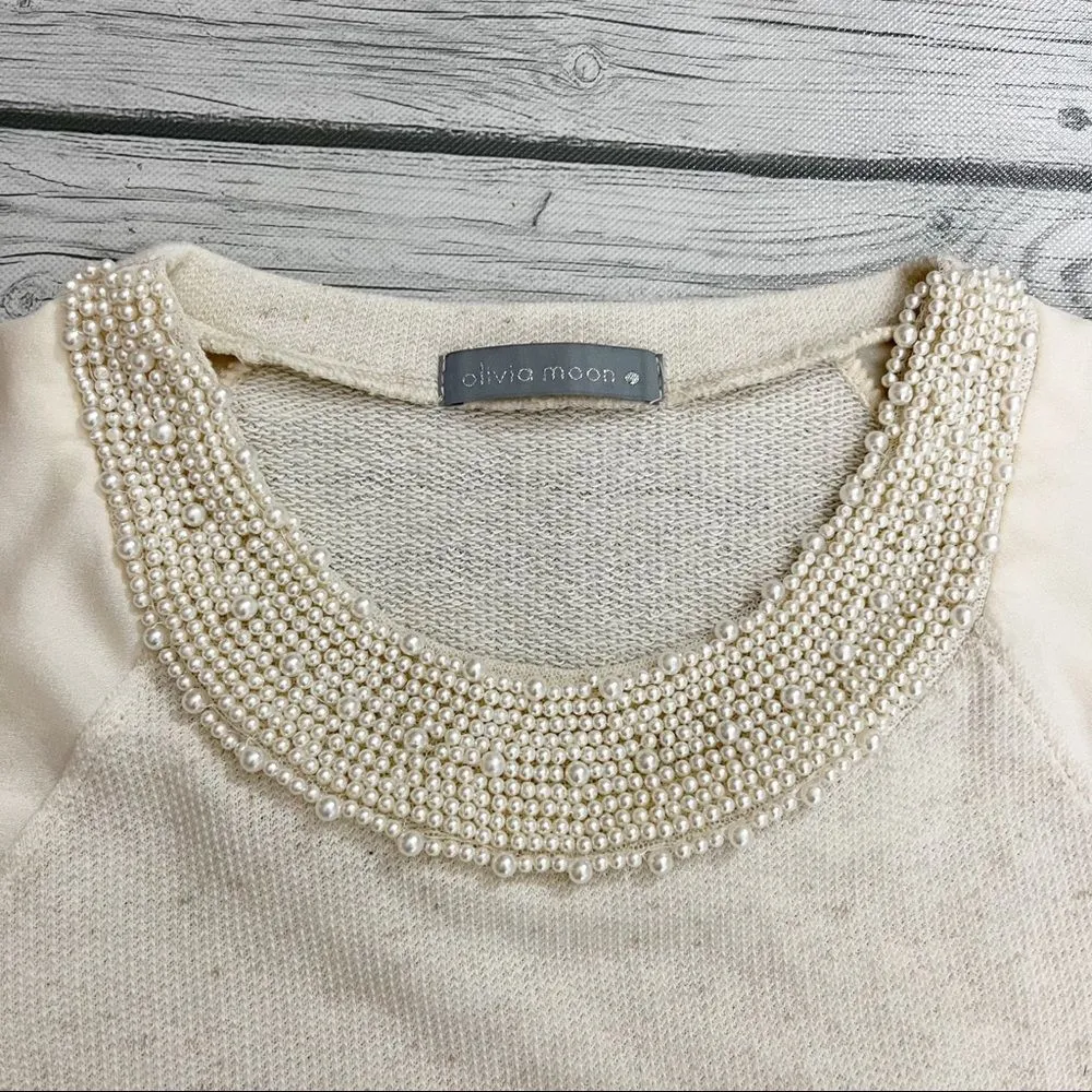 Olivia Moon Cream Embellished Sweater - Image 3