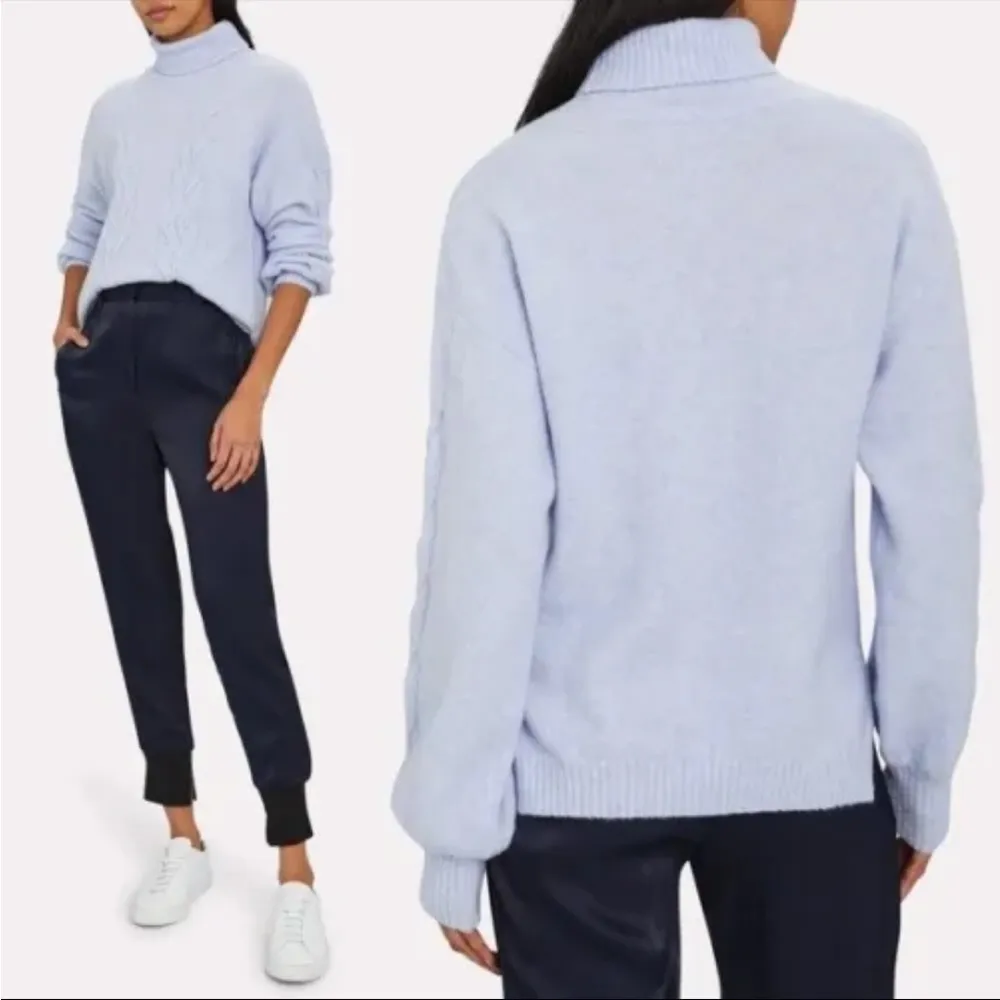 Baum Und Pferdgarten Chow Sweater Sz XL Pale Blue Virgin Wool Turtleneck - Image 2