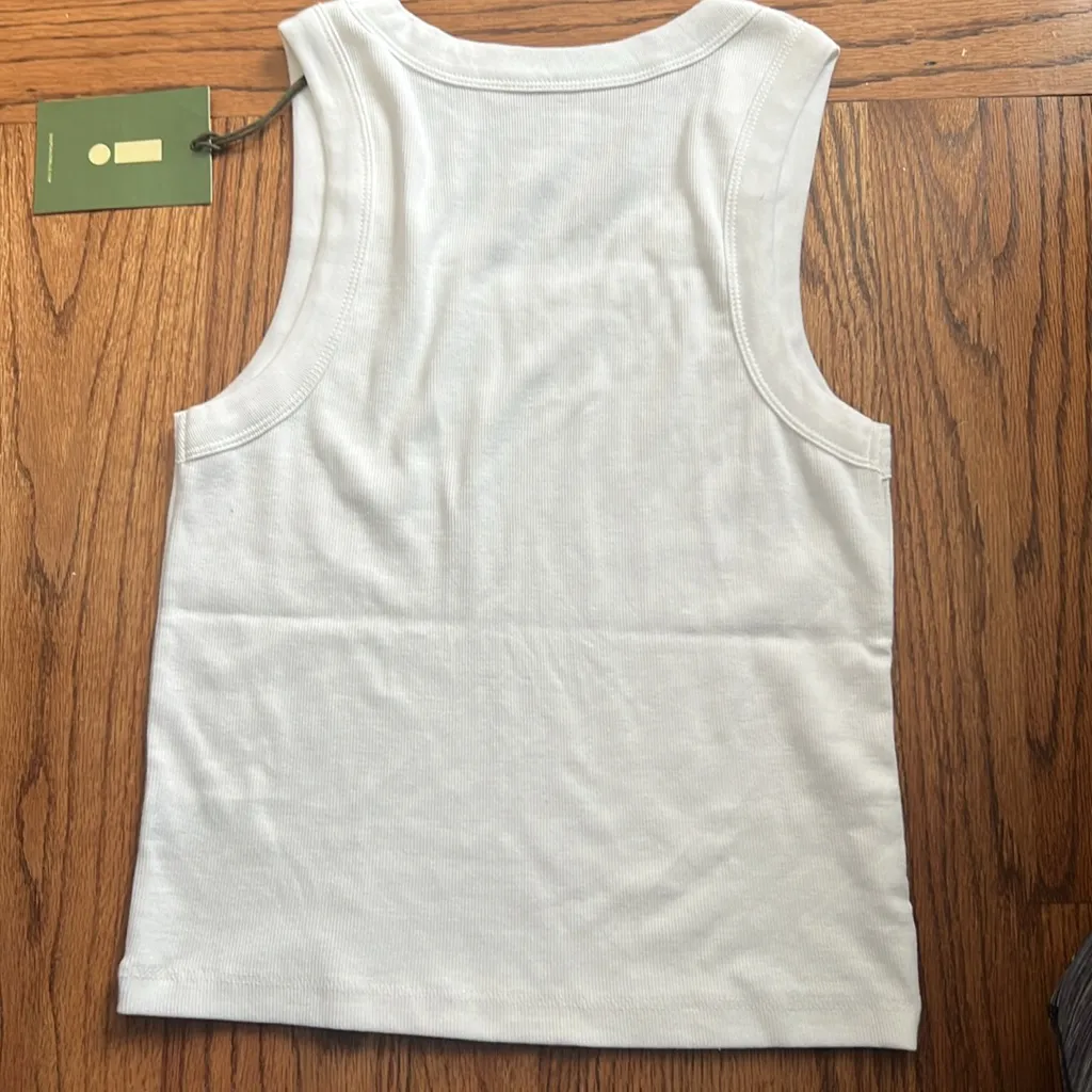 Daily Drills NWT M L tank ribbed top white women shirt trending - Image 7