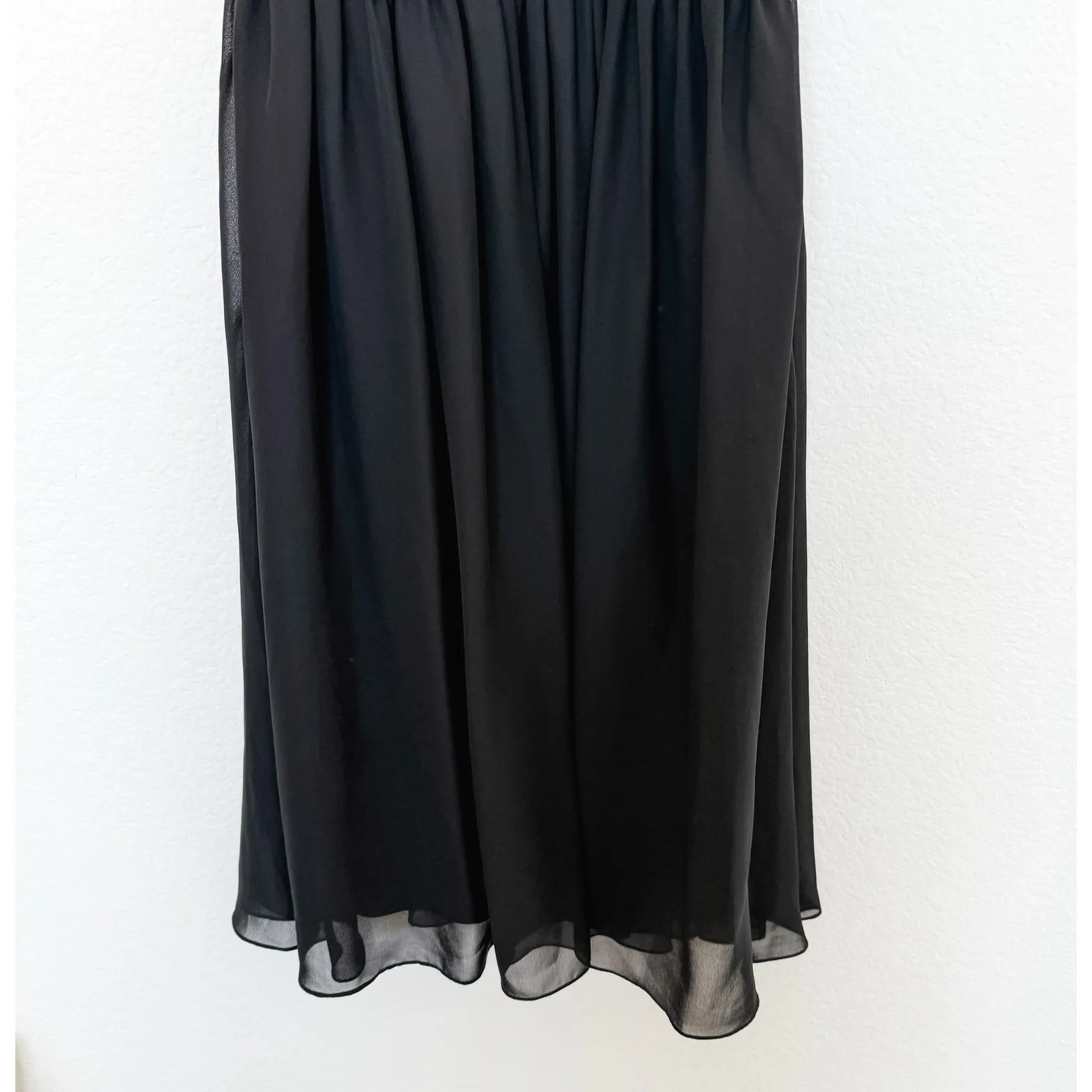 Y2K JS Boutique Womens Babydoll Dress Size 2 Black Beaded Chiffon‎ Fairy Grunge - Image 5