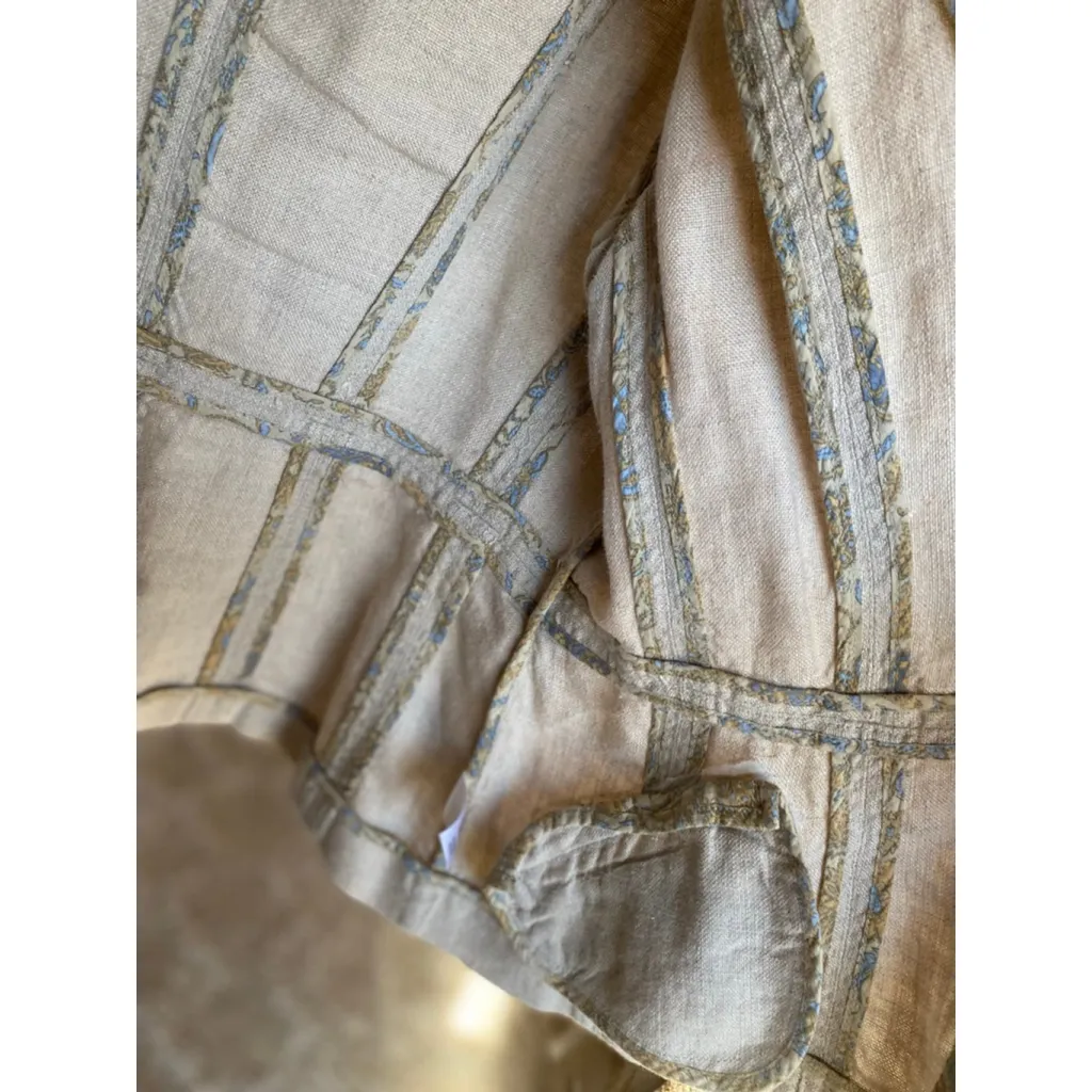 Coldwater Creek Beige 100% Linen Button Up Blazer Parisian Classic Scandi Luxe - Image 5