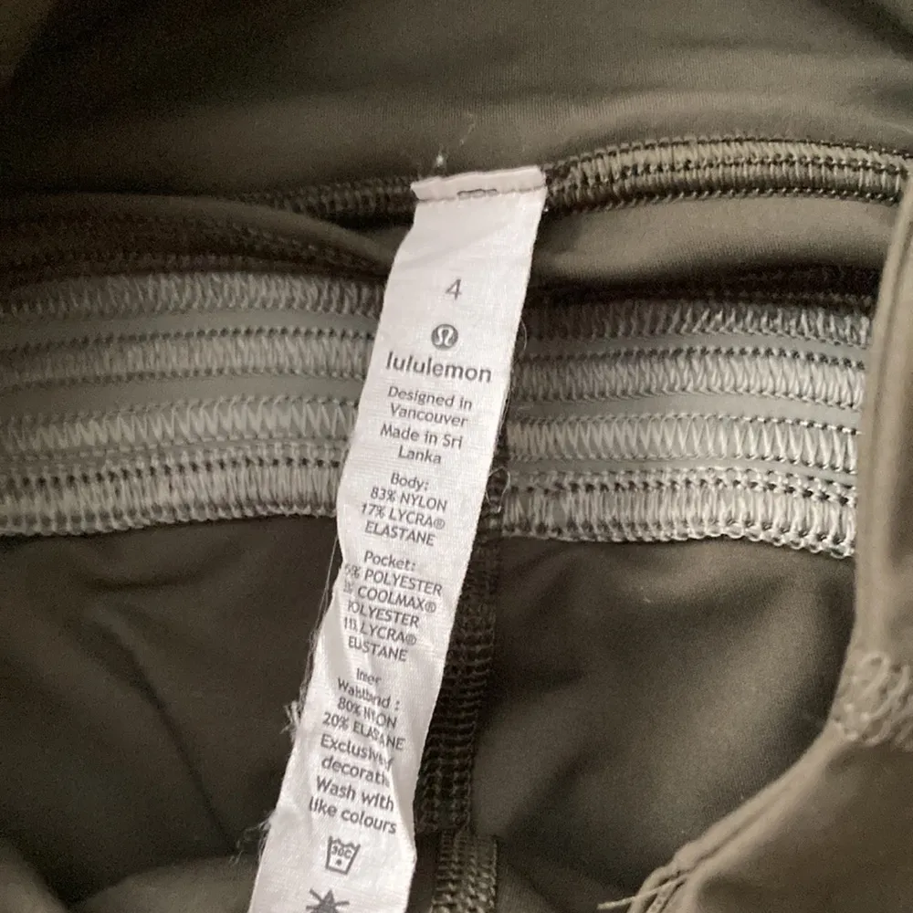 LULULEMON Run Crew High Rise Contour Tight Leggings Pant Dark Olive Nulux 28” 4 - Image 6