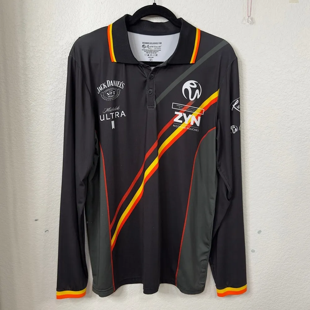 Formula 1 Resorts World Las Vegas Race Wear Employee Long Sleeve Polo Black Size M - Image 6