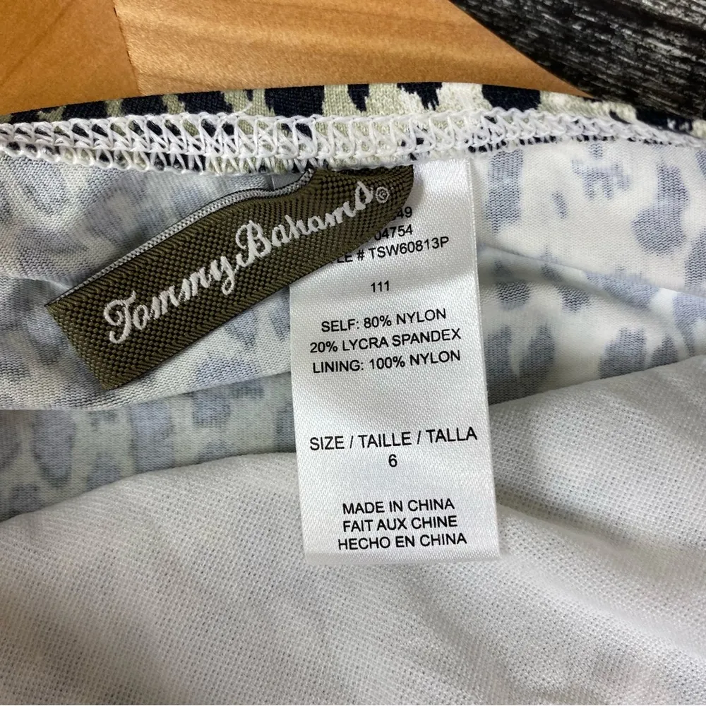 Tommy Bahama Brown & Black Animal Leopard Print 1 Piece Swim Bathing Suit 6 - Image 5