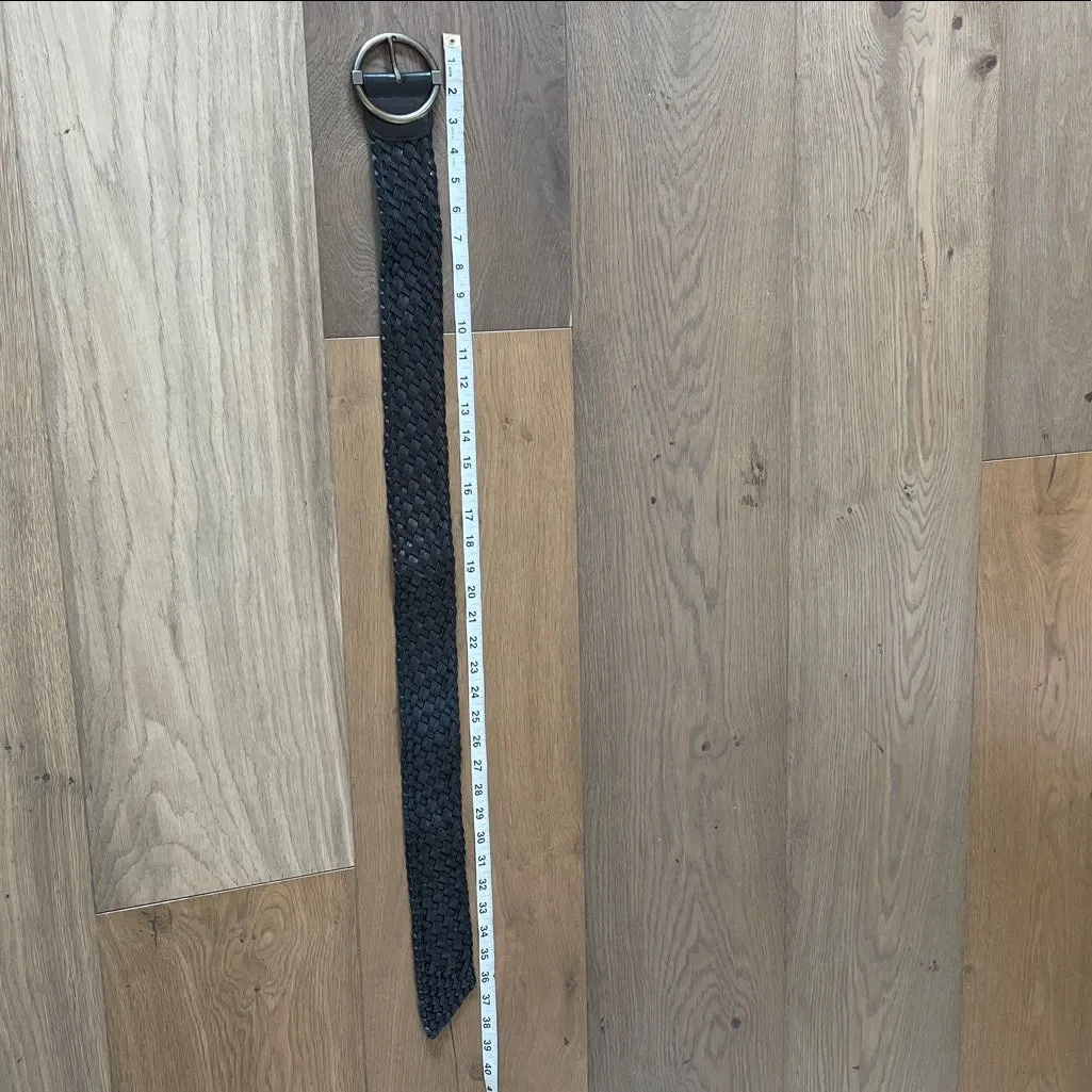 Banana Republic Wide Braided Brown Leather Belt Size Small - Image 4