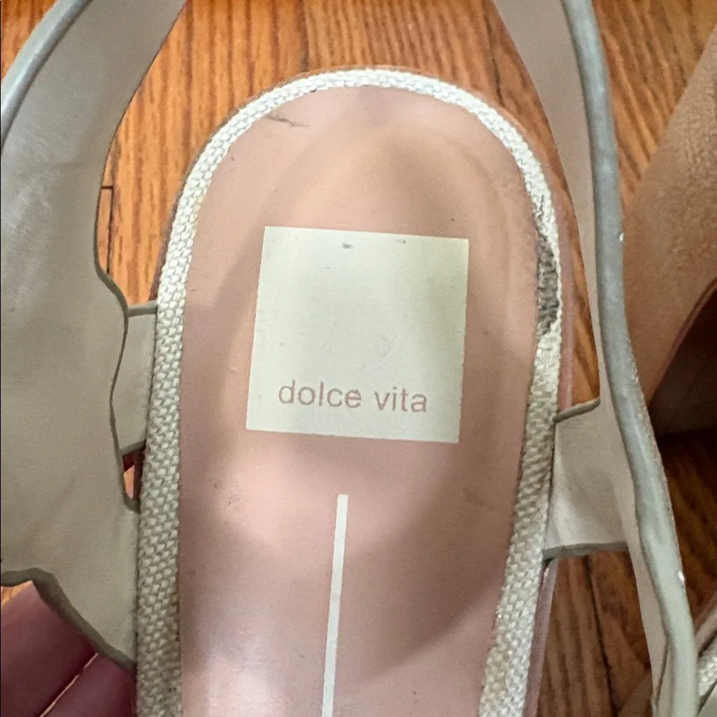 Dolce Vita Wallis platform heels light gold‎ size 7 Gold - Image 4