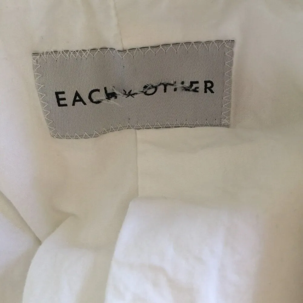 Each Other White Blazer Jacket Small Classic Tailored Single Breasted - Image 6