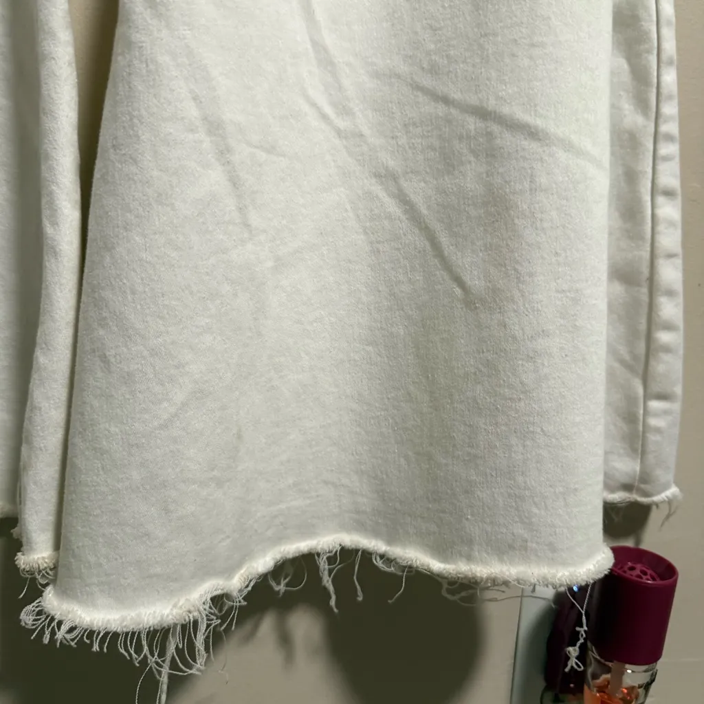 Free People Just Float On White Bell Bottom Boho Hippie Flared Jeans- Size 27 - Image 5