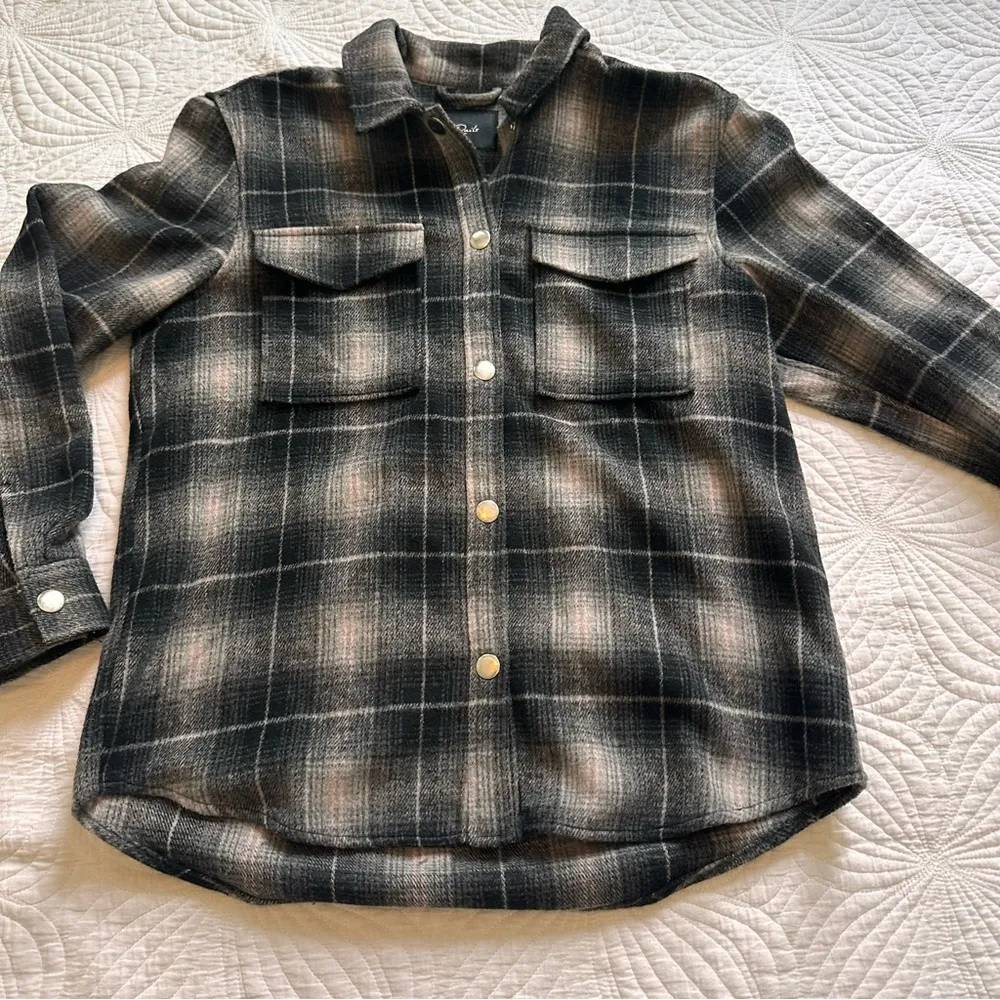 Rails  Turner Fleece, Button, Shirt Jacket, shacket, Ash Pearl Gray, Size Medium - Image 3