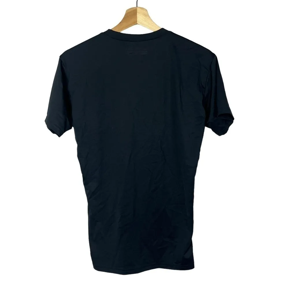 Under Armour Heatgear Black Fitted Compression V-Neck Athletic Top L - Image 2