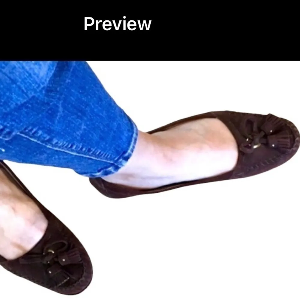 Cole Haan Brown Suede Loafers Tassels Classic Academia Fall Preppy Old Money - Image 10