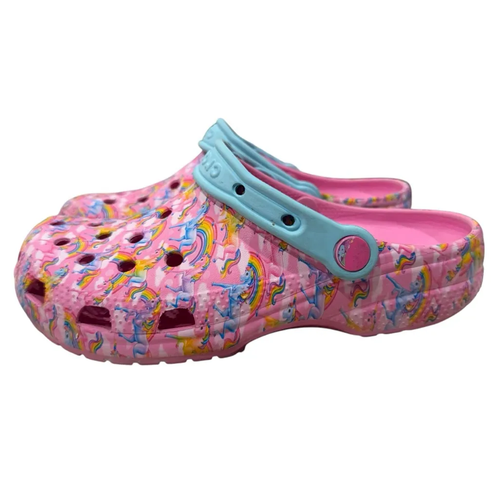 Lisa Frank x Crocs Classic Clog Pink Unicorn Rainbow Print Women’s Size 7 ￼ - Image 5