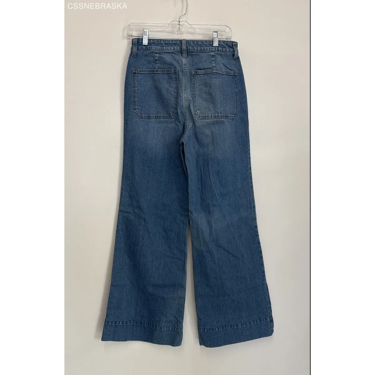 J. Crew Blue Women's High-rise Sailor Denim Trouser in 1996 Semi-stretch Size 27 - Image 4