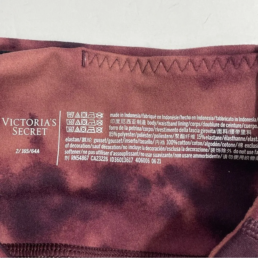 NWT Victoria’s Secret Flow On Point Leggings Purple‎ Pink Brown Size 2 - Image 9