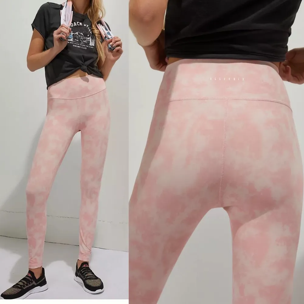 All Fenix X Anthropologie Tie Dye High Rise Leggings: Blush Pink - Image 3