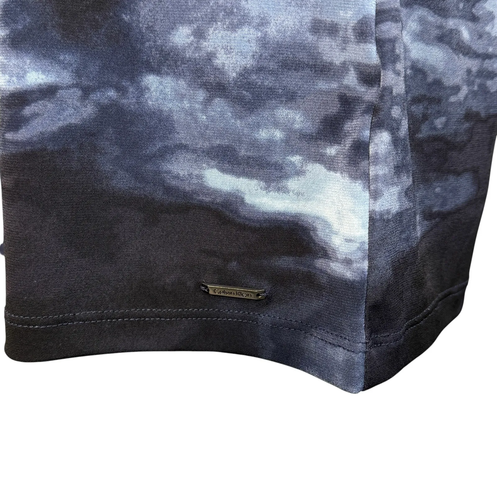 Calvin Klein X-Large Top Sleeveless Stretch Pleated Abstract Keyhole Round Neck - Image 7