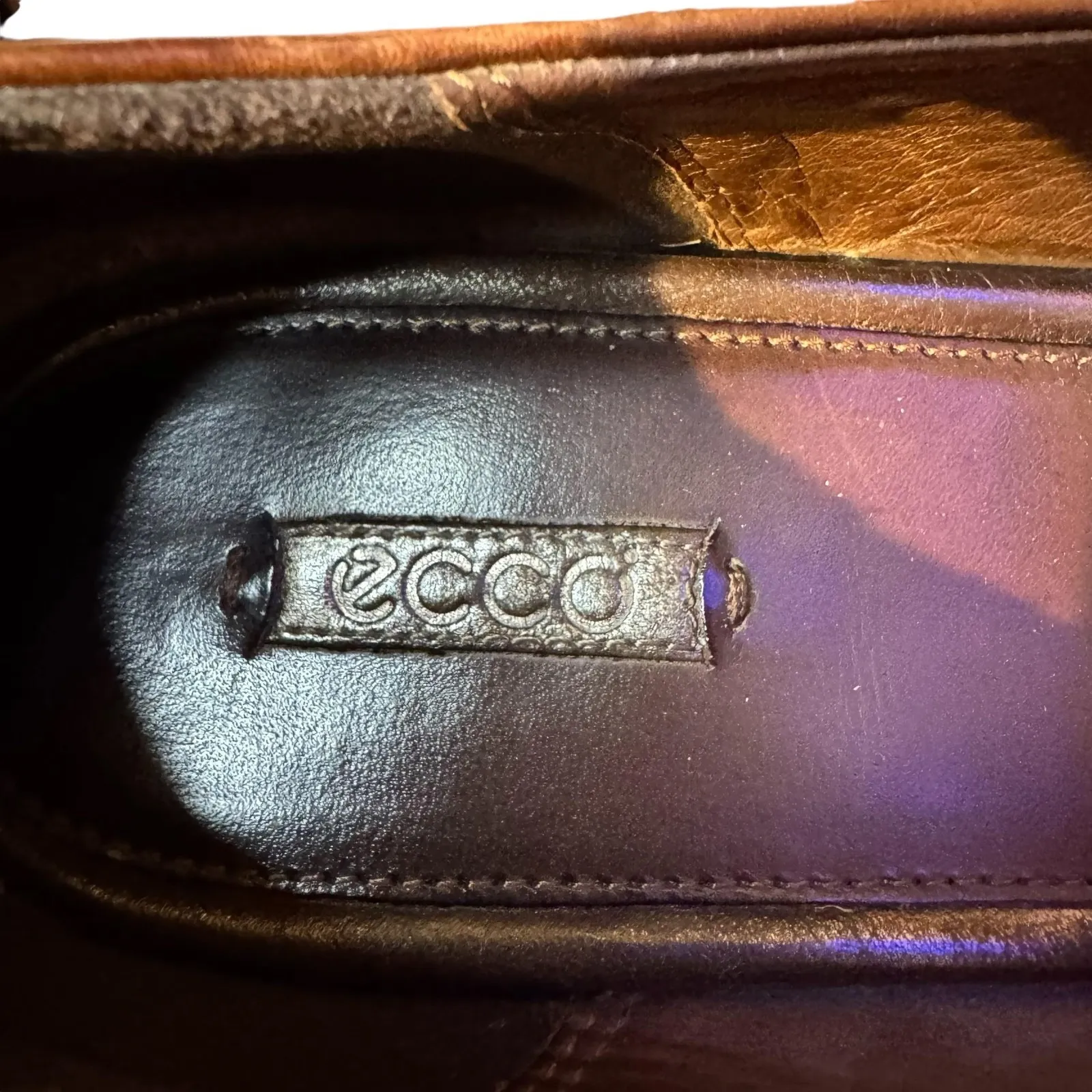 ECCO Shoes Womens Size 41 Brown Leather Penny Loafer Slip‎ On Comfort Low Heel - Image 4