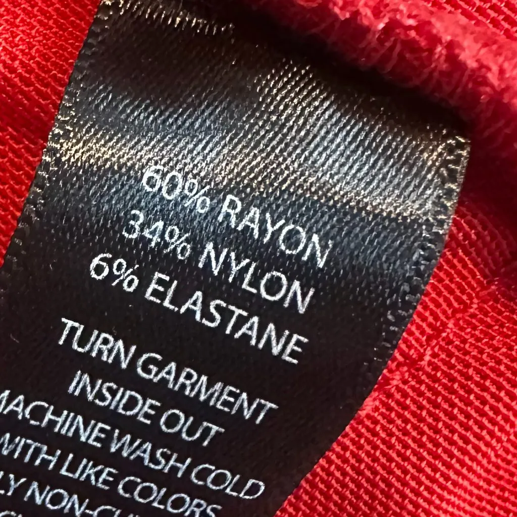 Betabrand Bright Red Cropped Length Pointe Pants Pull-On Seam Leggings Sz Small - Image 12