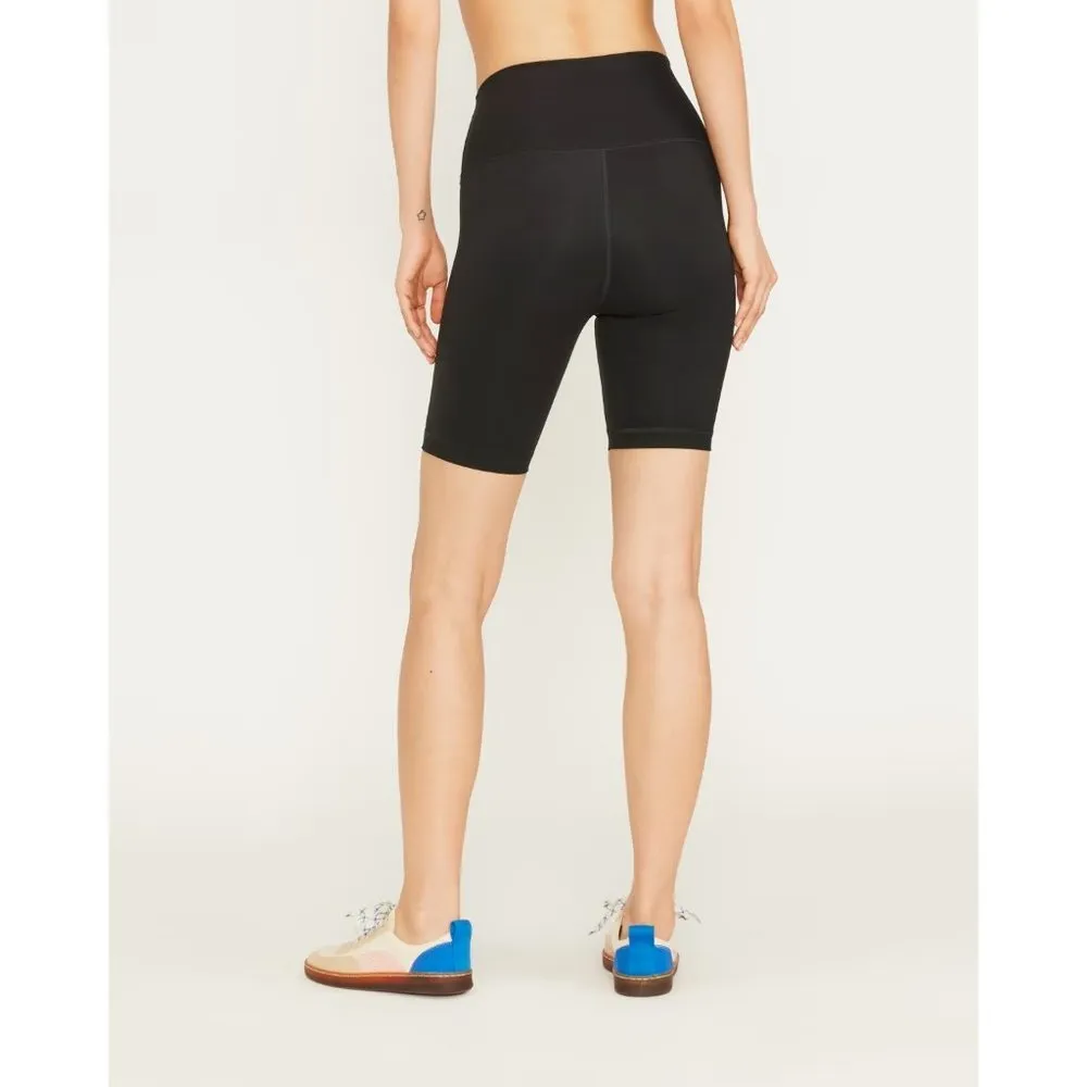 Everlane Womens The Perform Bike Short High Waist Sweat-Wicking Black L - Image 2