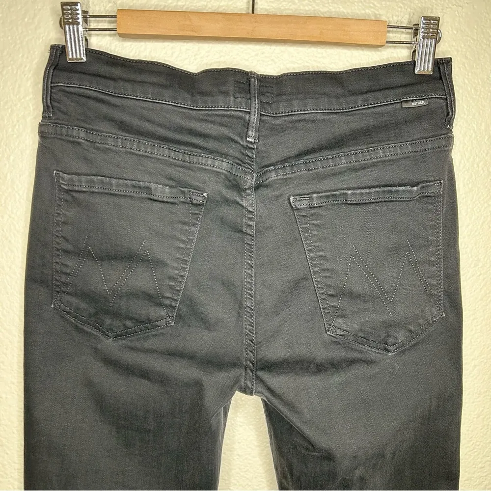 Mother Insider Crop Step Fray jeans Not Guilty 30 Black - Image 11